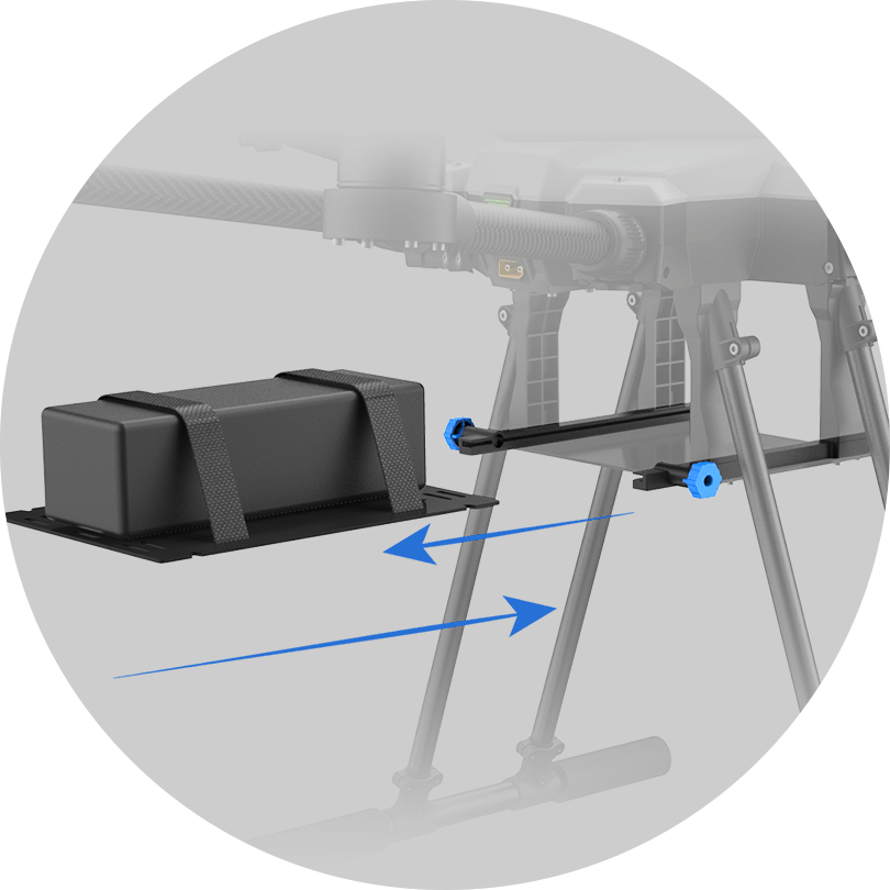 Quick-release battery rail