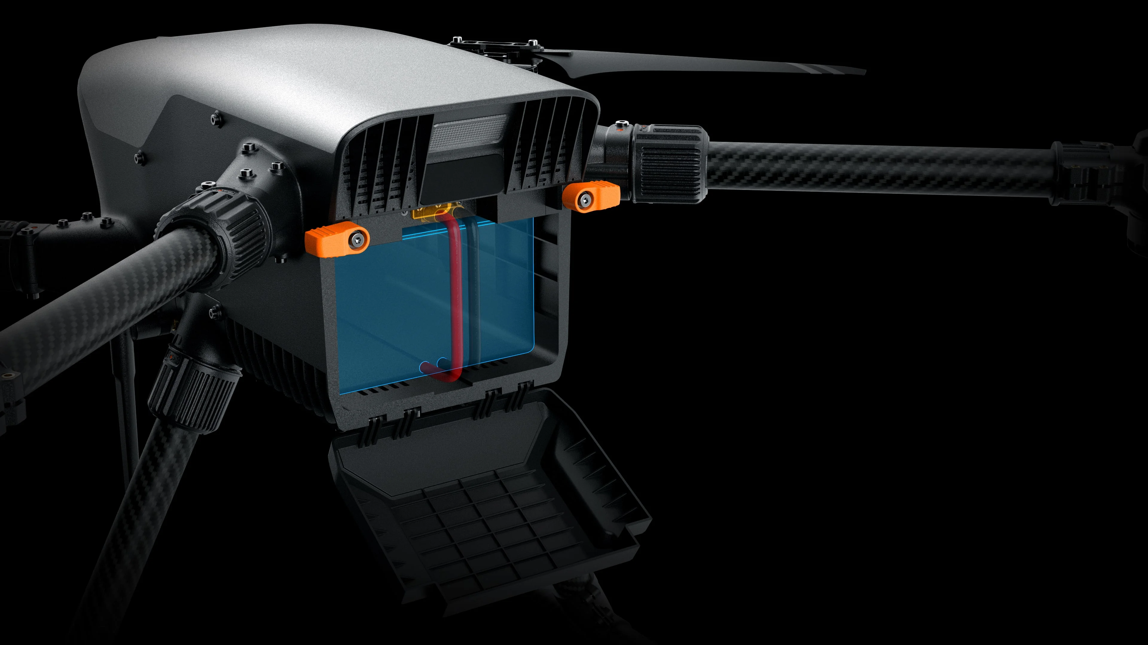 X950 large battery compartment